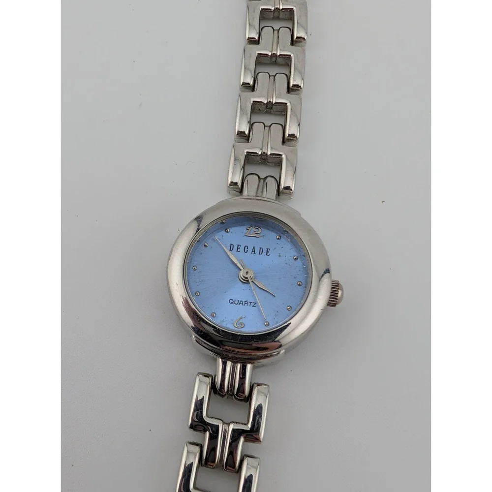 Decade Watch Women 21mm Case Blue Dial‎ Silver 7.75